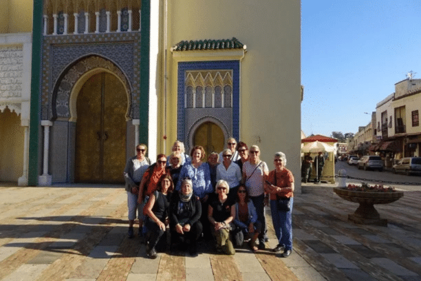 Travelers visiting the historic Fes Medina during a Morocco trip.